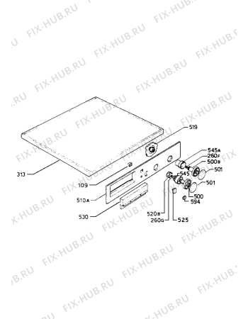 Взрыв-схема стиральной машины Acec ML1025 - Схема узла Control panel and lid